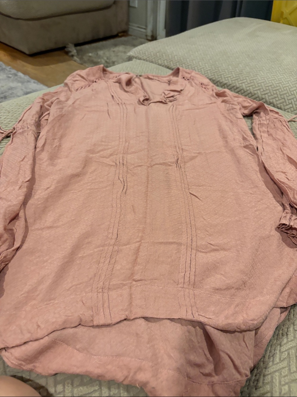 Free People Dusty Rose Long Sleeve Tunic